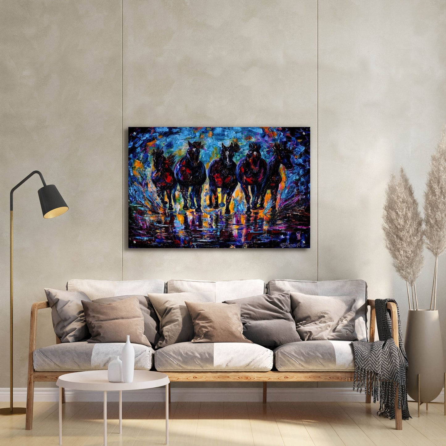 Epic Art 'Free Roaming Wild Horses' by Lena Owens, Acrylic Glass Wall Art,36x24