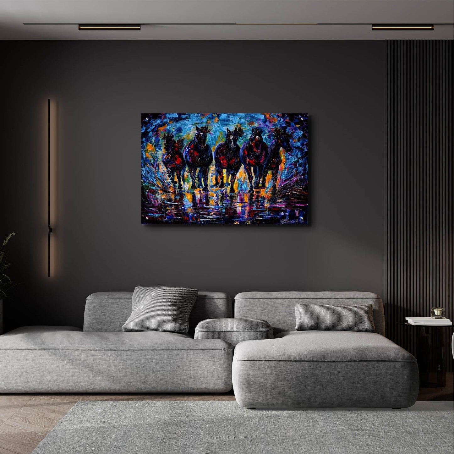 Epic Art 'Free Roaming Wild Horses' by Lena Owens, Acrylic Glass Wall Art,36x24