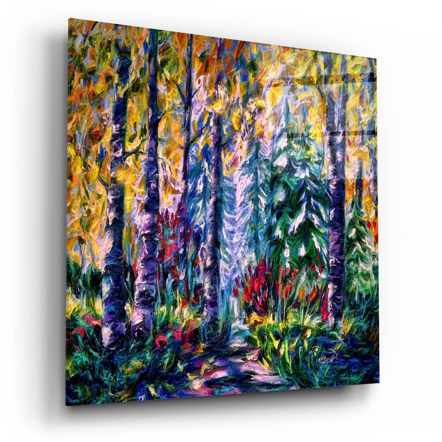 Epic Art 'Deep in the Woods' by Lena Owens, Acrylic Glass Wall Art,12x12