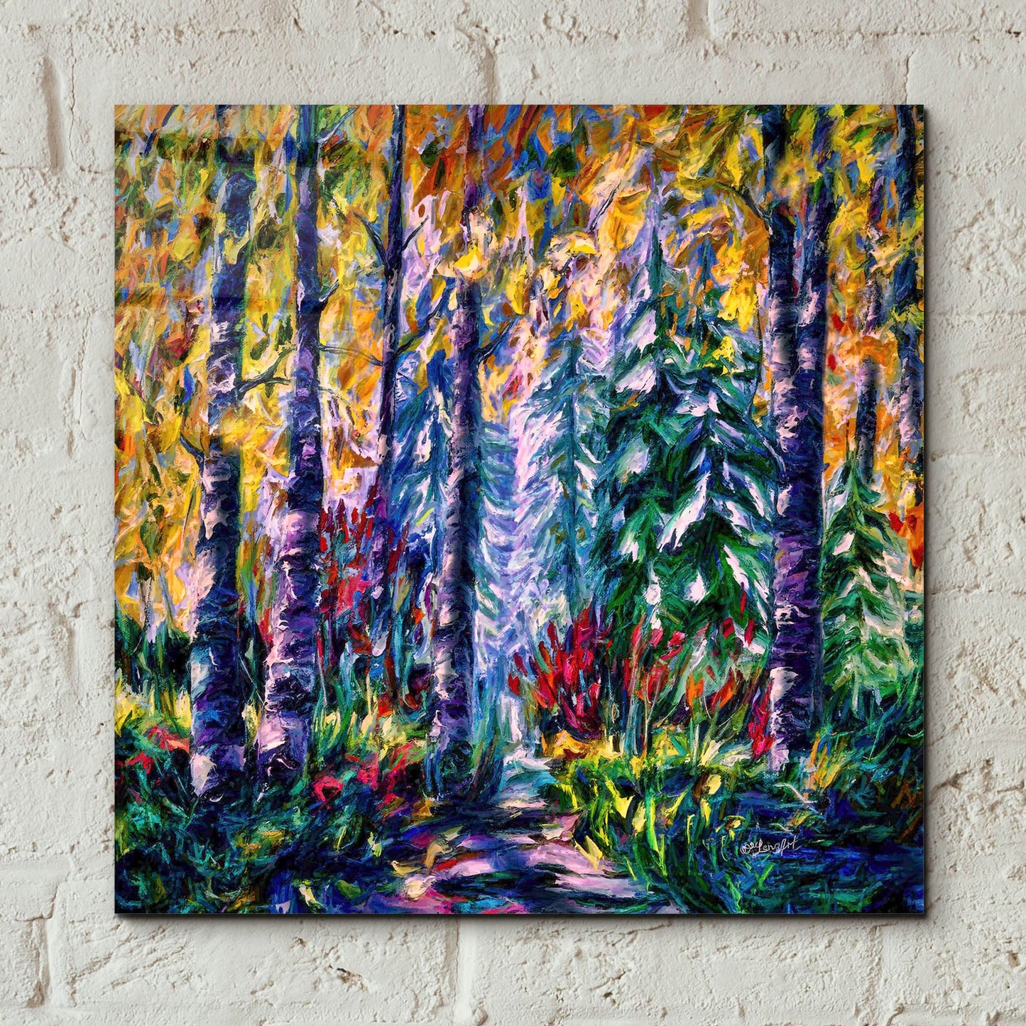 Epic Art 'Deep in the Woods' by Lena Owens, Acrylic Glass Wall Art,12x12