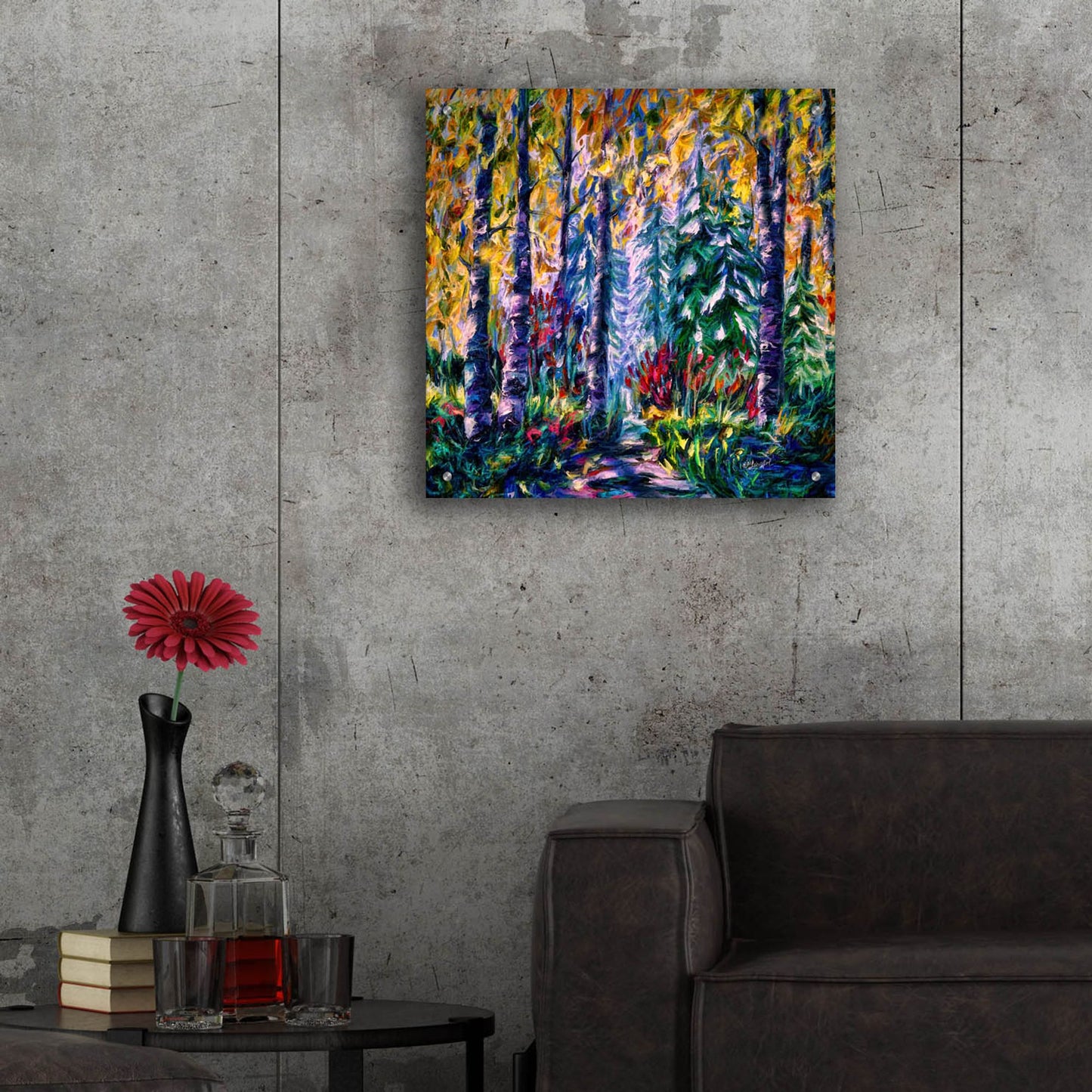 Epic Art 'Deep in the Woods' by Lena Owens, Acrylic Glass Wall Art,24x24