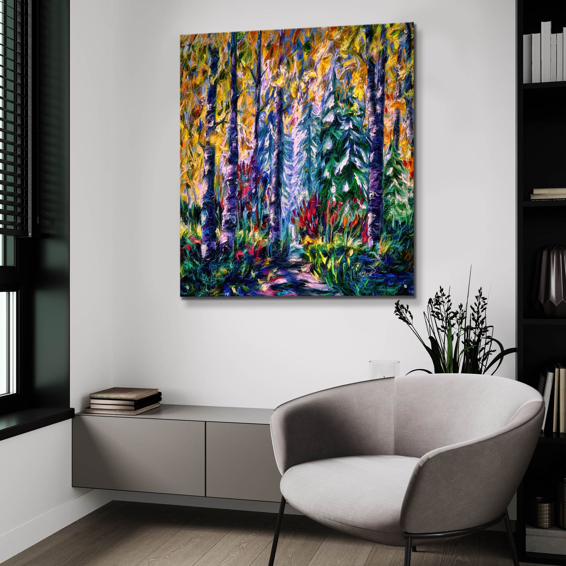 Epic Art 'Deep in the Woods' by Lena Owens, Acrylic Glass Wall Art,36x36