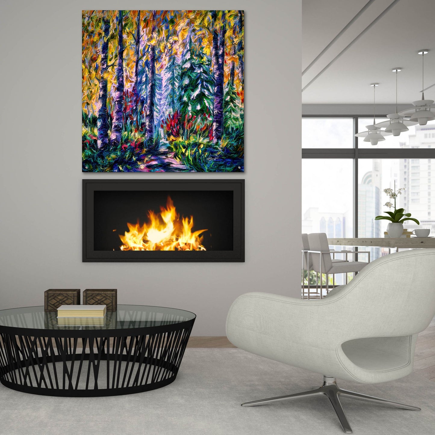 Epic Art 'Deep in the Woods' by Lena Owens, Acrylic Glass Wall Art,36x36