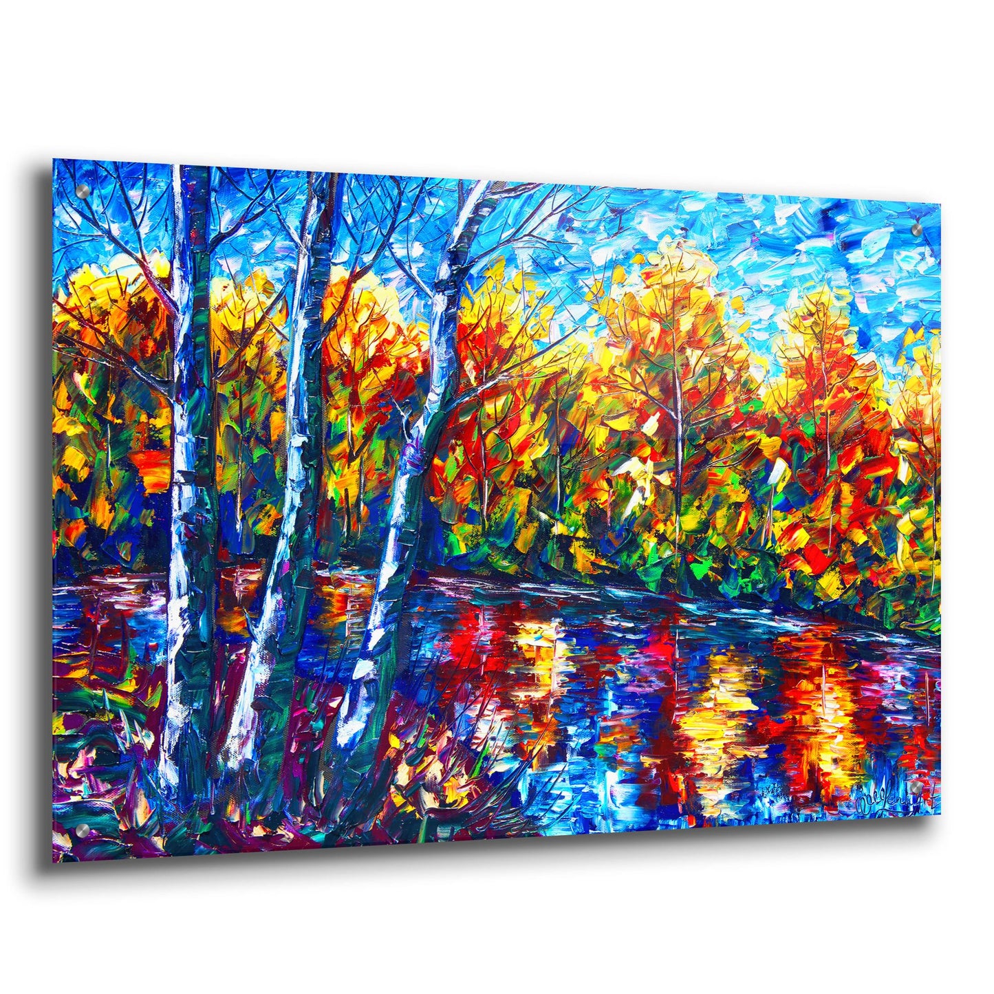 Epic Art 'Magical Dream Forest Reflection' by Lena Owens, Acrylic Glass Wall Art,36x24