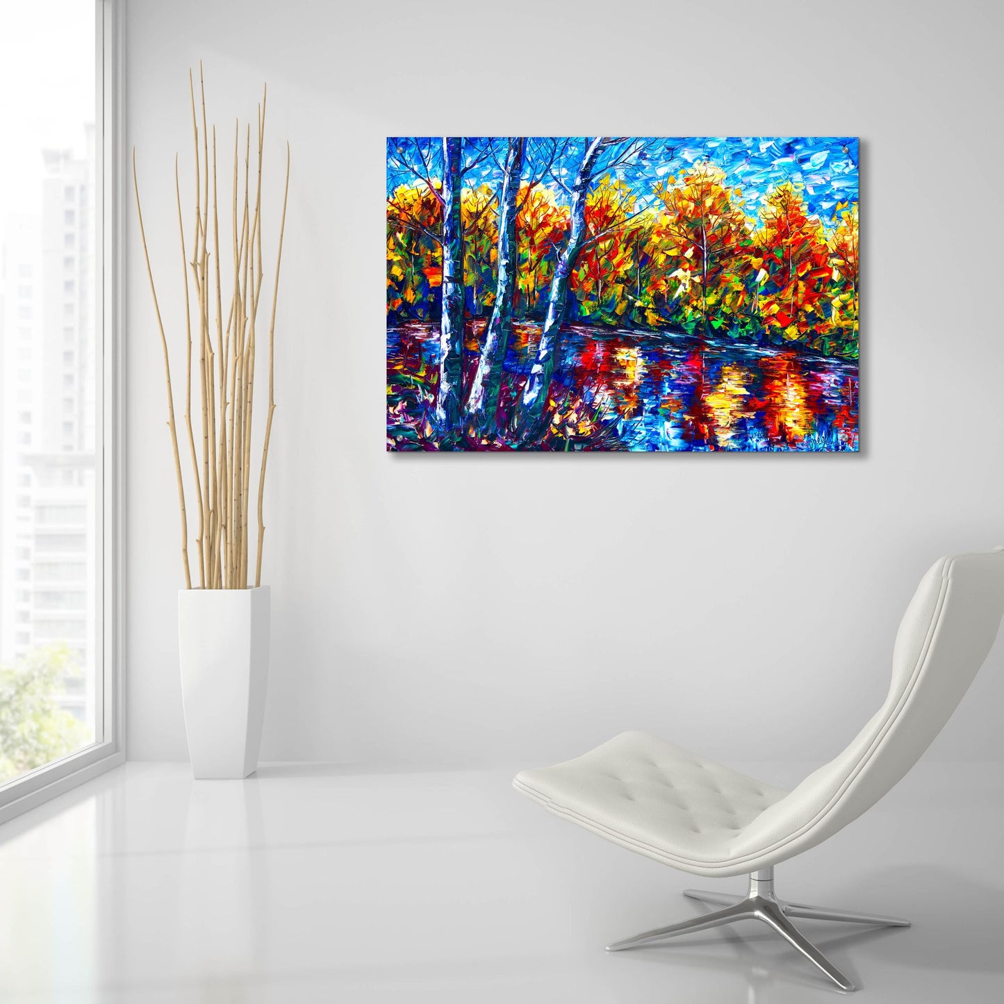 Epic Art 'Magical Dream Forest Reflection' by Lena Owens, Acrylic Glass Wall Art,36x24