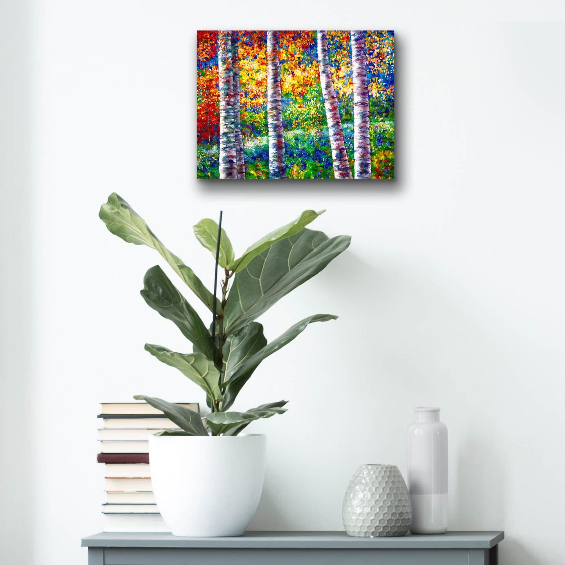 Epic Art 'Midsummer Dreams of Aspen Trees' by Lena Owens, Acrylic Glass Wall Art,16x12