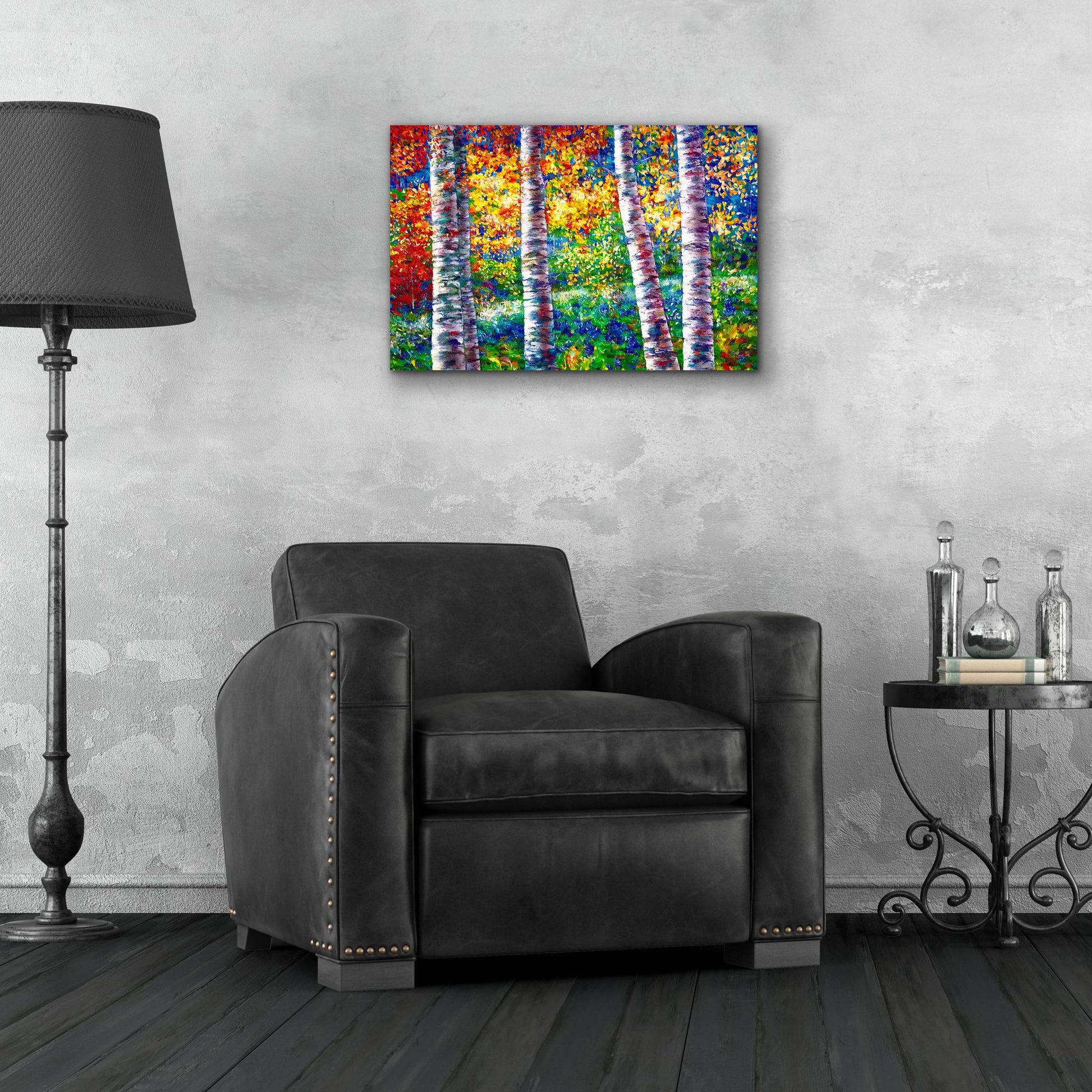 Epic Art 'Midsummer Dreams of Aspen Trees' by Lena Owens, Acrylic Glass Wall Art,24x16