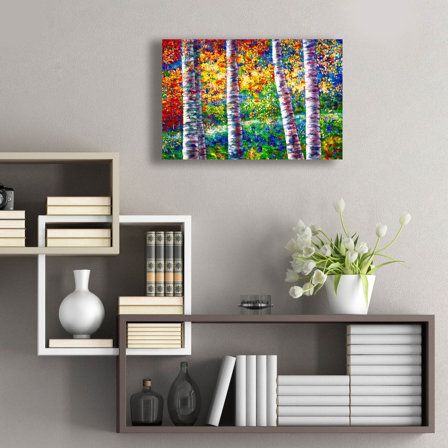 Epic Art 'Midsummer Dreams of Aspen Trees' by Lena Owens, Acrylic Glass Wall Art,24x16