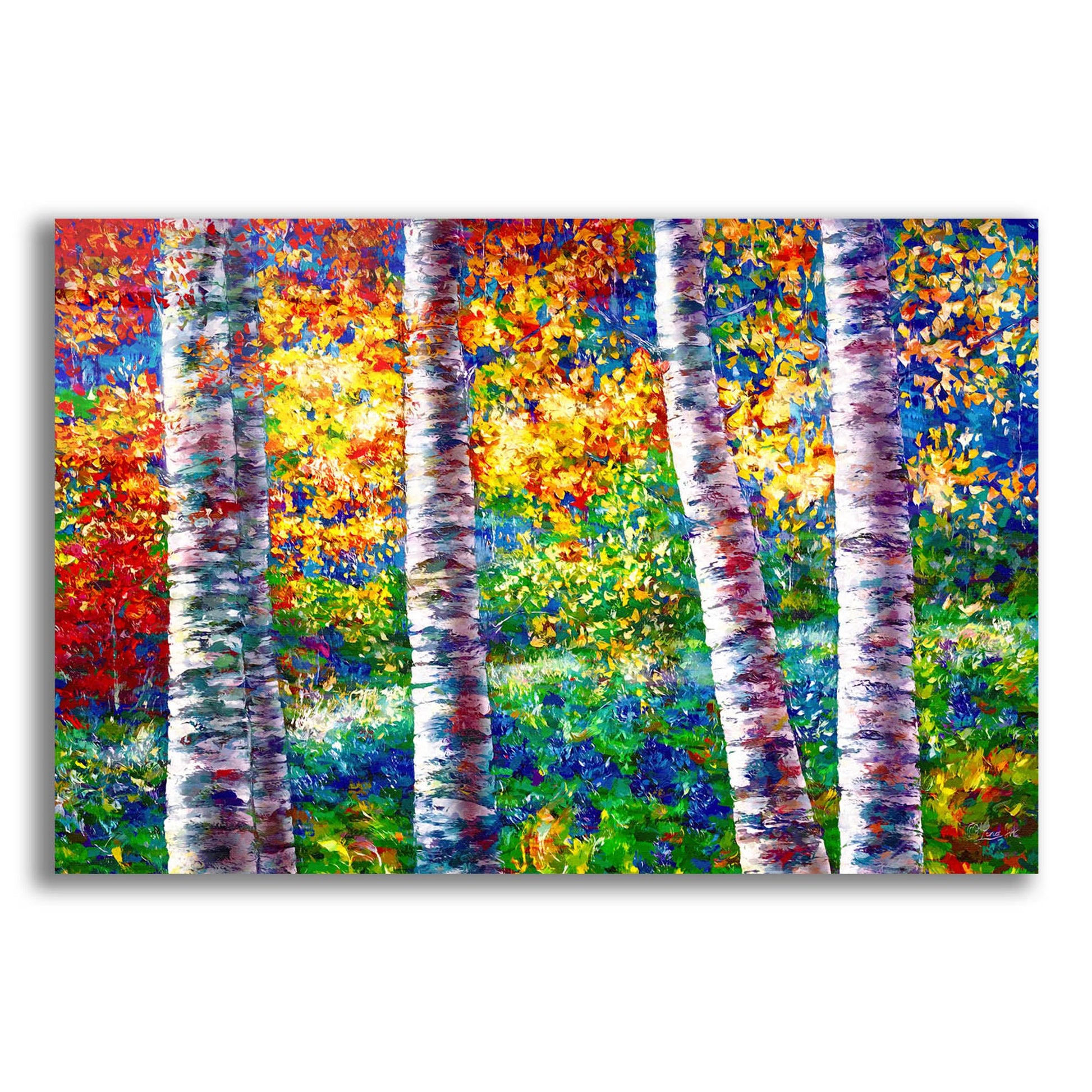 Epic Art 'Midsummer Dreams of Aspen Trees' by Lena Owens, Acrylic Glass Wall Art,24x16