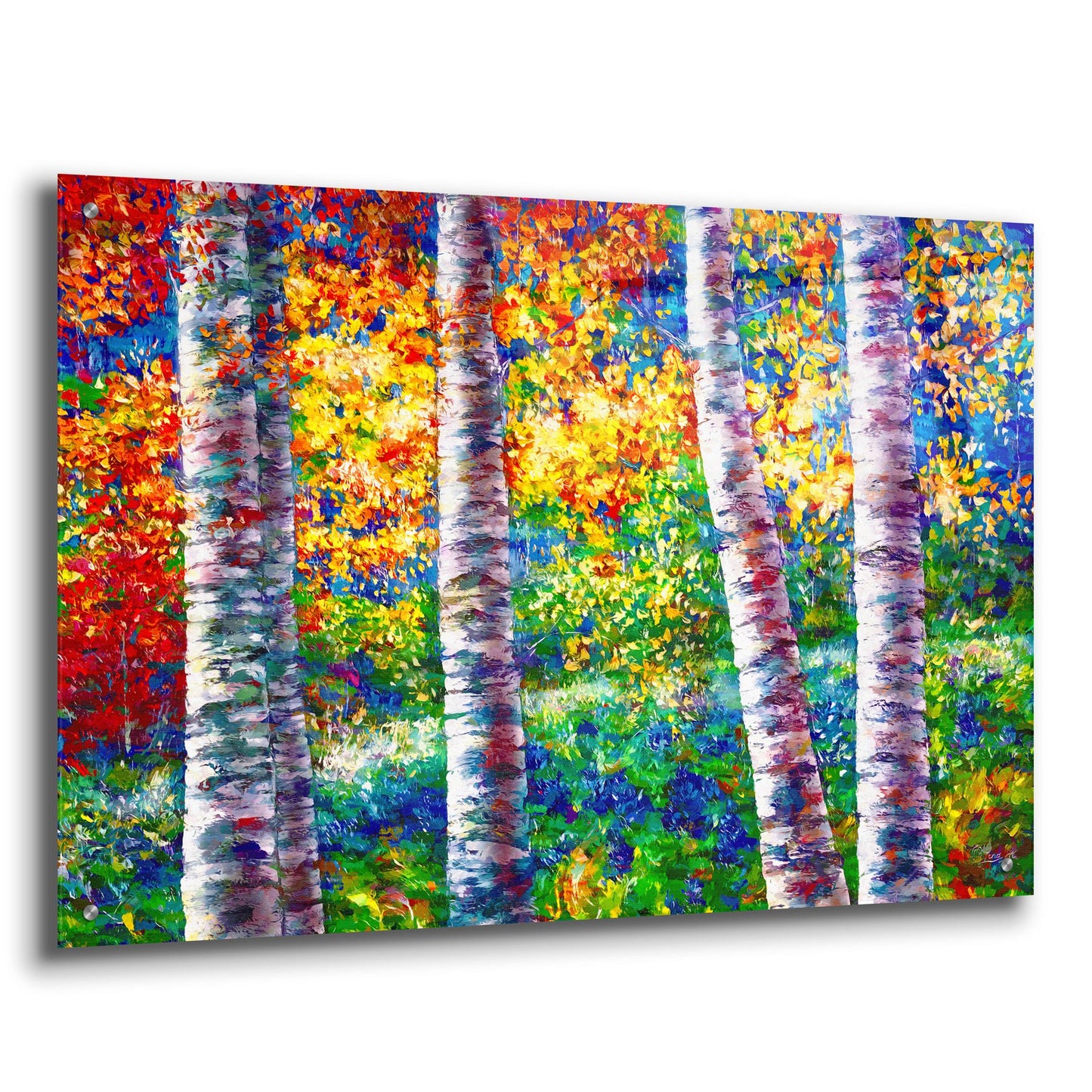 Epic Art 'Midsummer Dreams of Aspen Trees' by Lena Owens, Acrylic Glass Wall Art,36x24