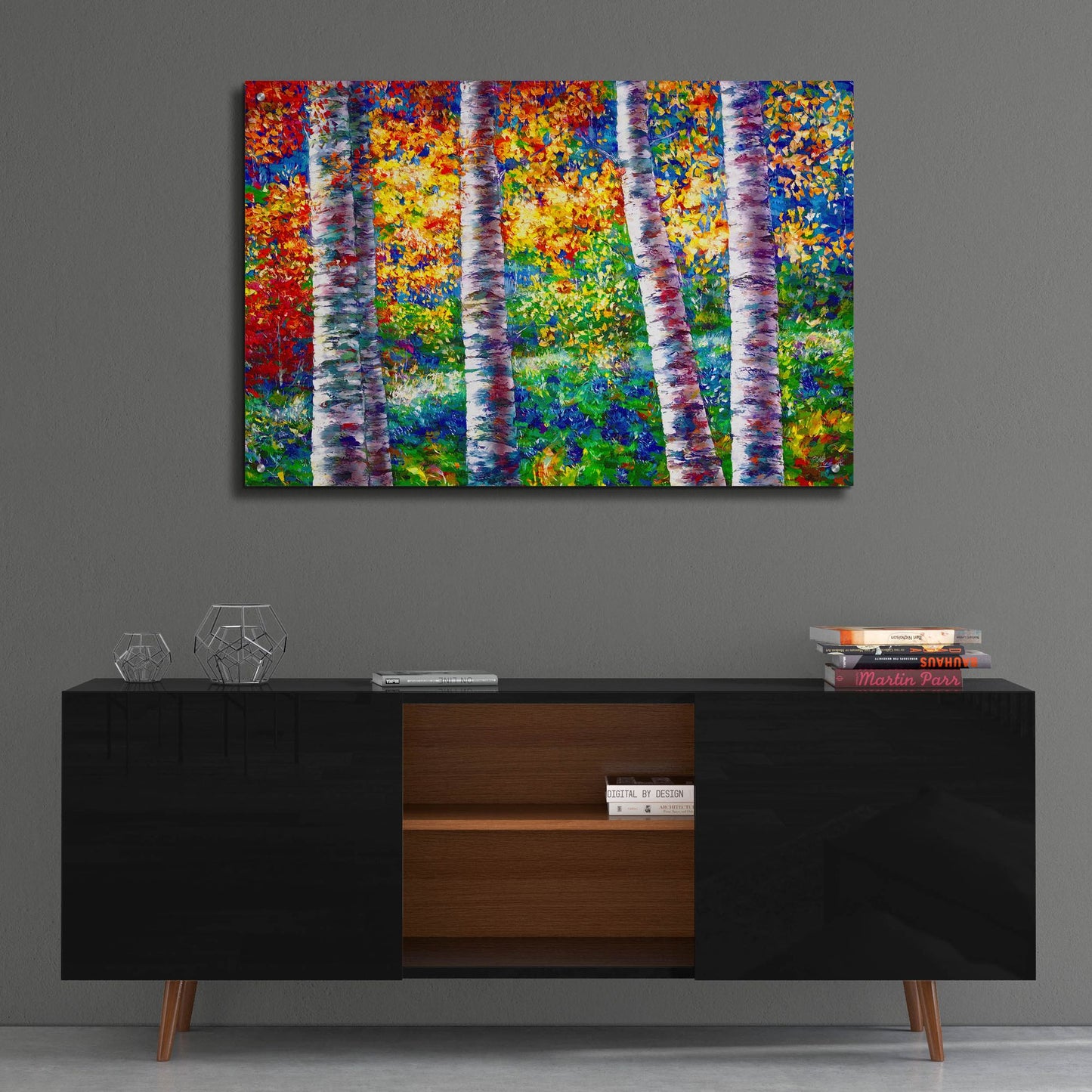 Epic Art 'Midsummer Dreams of Aspen Trees' by Lena Owens, Acrylic Glass Wall Art,36x24