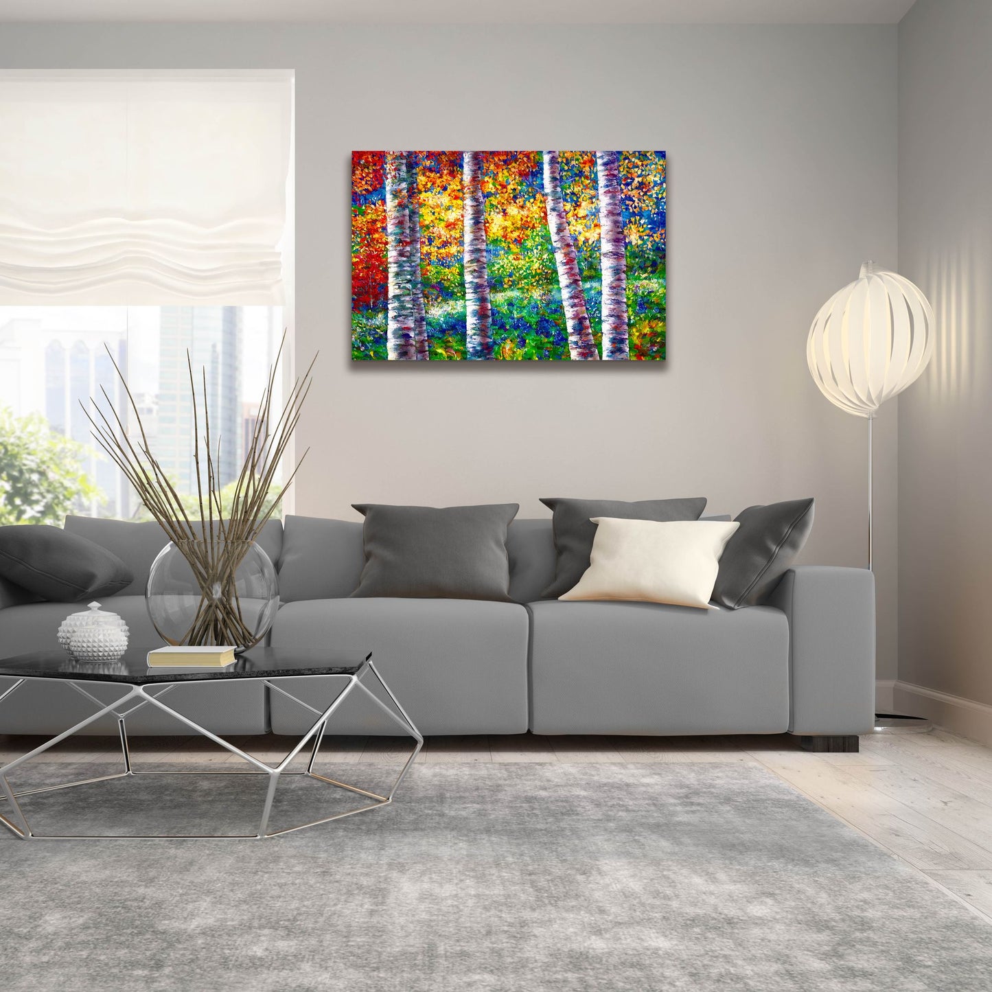 Epic Art 'Midsummer Dreams of Aspen Trees' by Lena Owens, Acrylic Glass Wall Art,36x24