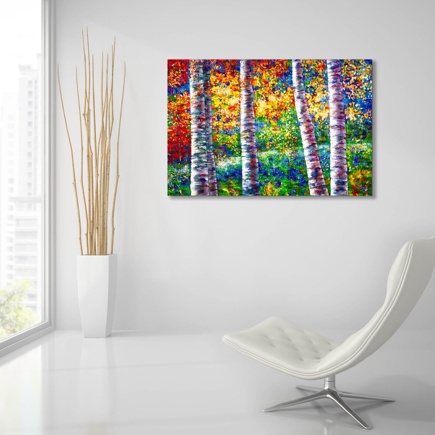 Epic Art 'Midsummer Dreams of Aspen Trees' by Lena Owens, Acrylic Glass Wall Art,36x24