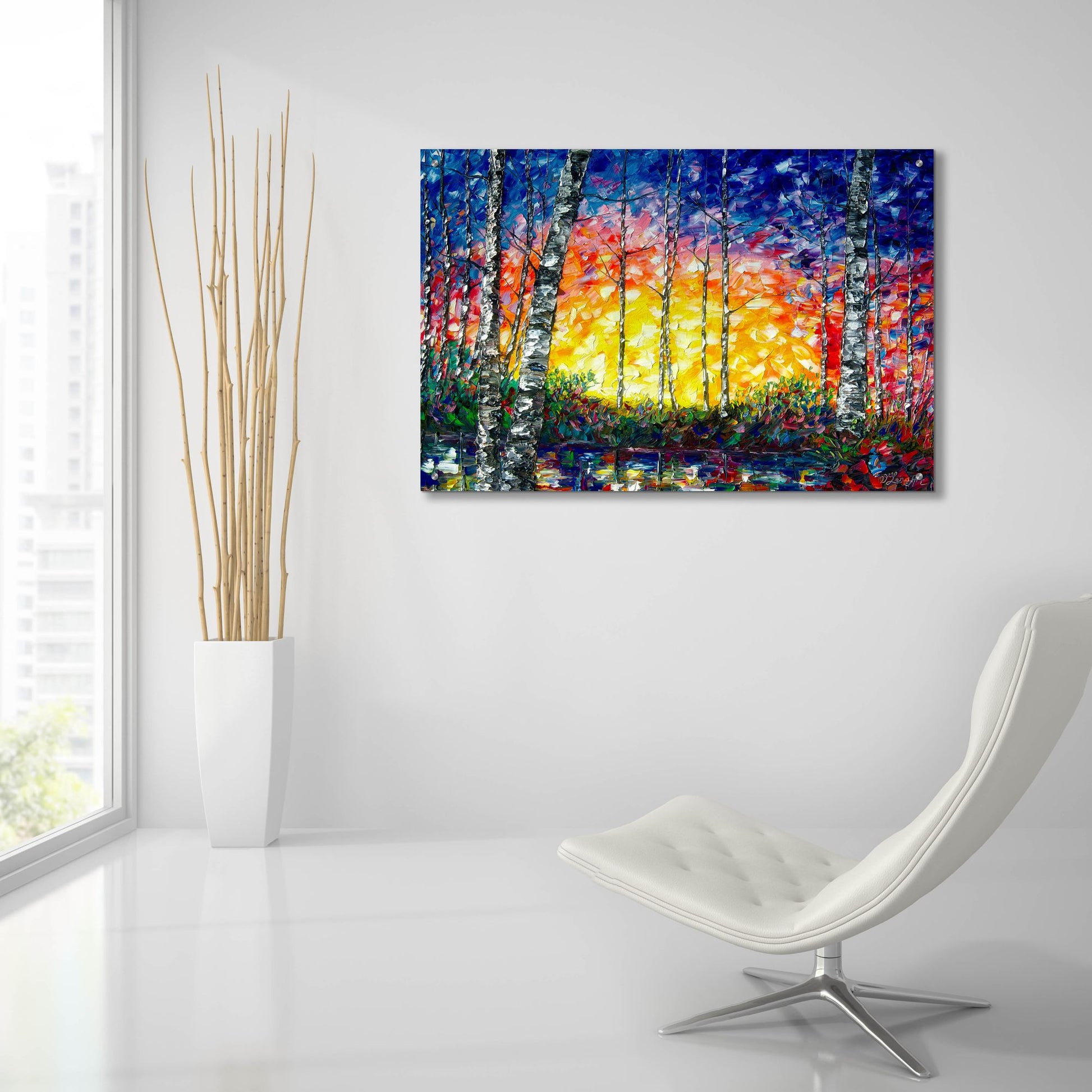 Epic Art 'Morning Breaks' by Lena Owens, Acrylic Glass Wall Art,36x24