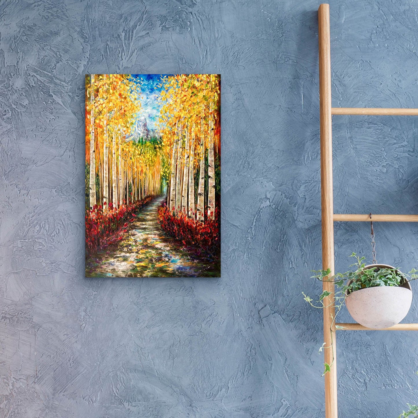 Epic Art 'Nelly Creek Painting of Uncompahgre National Forest' by Lena Owens, Acrylic Glass Wall Art,16x24