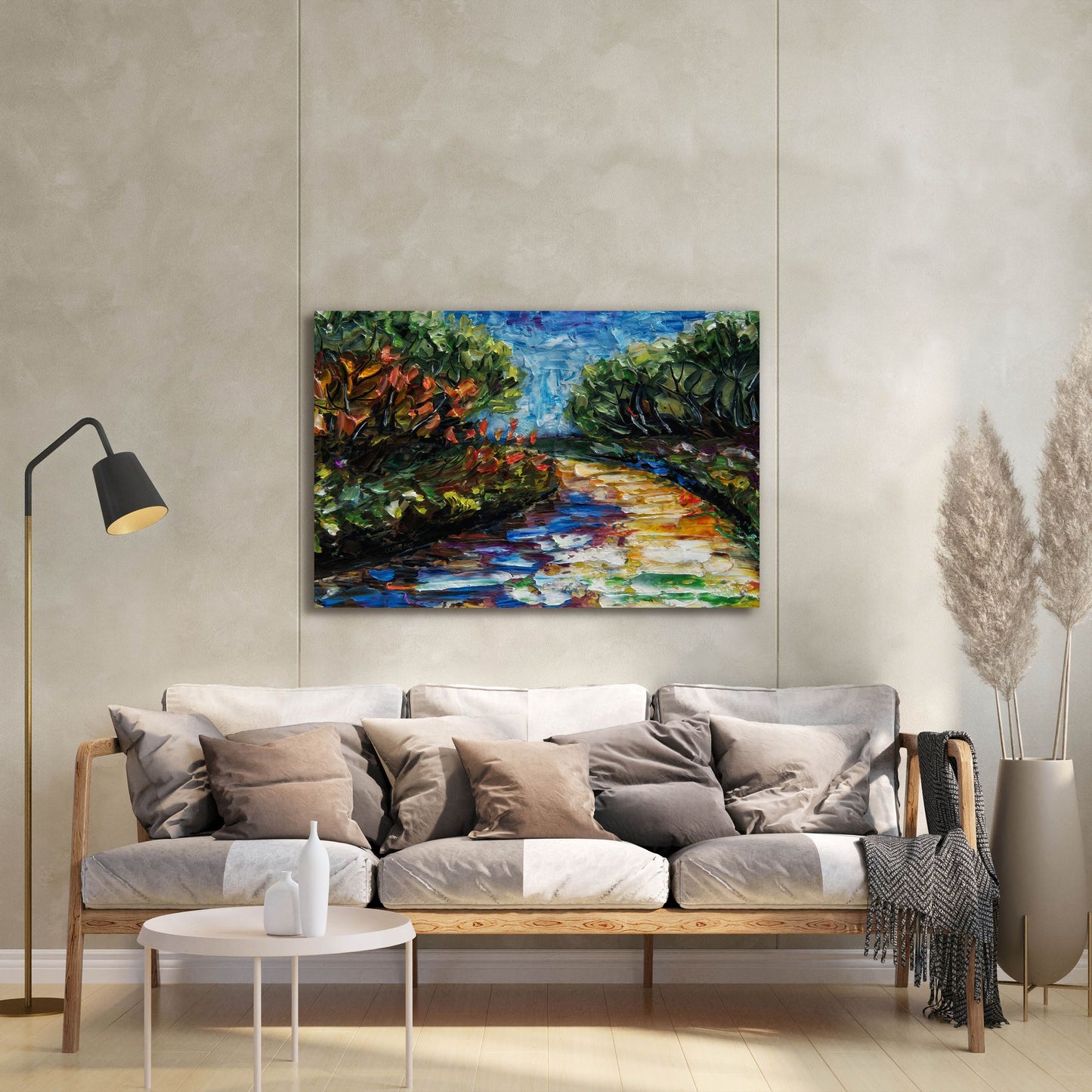 Epic Art 'Palette Knife Landscape' by Lena Owens, Acrylic Glass Wall Art,36x24