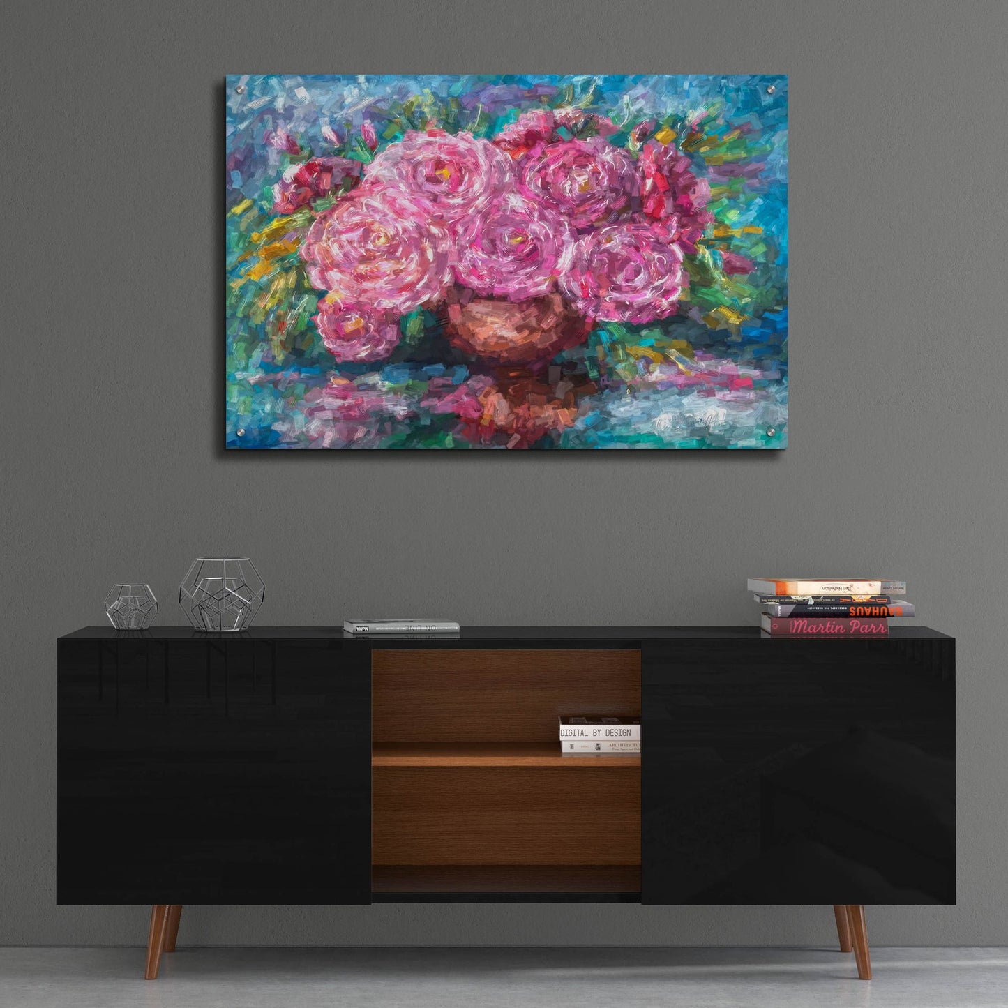 Epic Art 'Pink Roses, Just for You' by Lena Owens, Acrylic Glass Wall Art,36x24