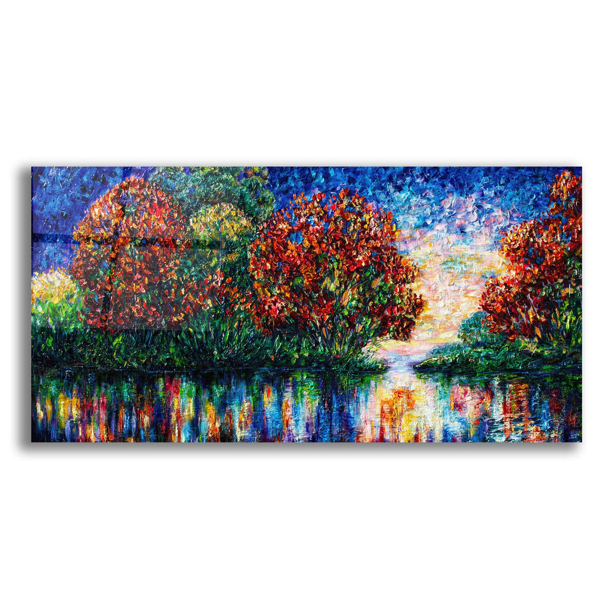 Epic Art 'Rippled Sunset' by Lena Owens, Acrylic Glass Wall Art