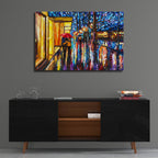 Epic Art 'September Romance Walking Couple' by Lena Owens, Acrylic Glass Wall Art,36x24