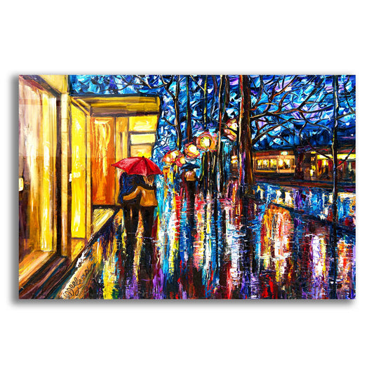 Epic Art 'September Romance Walking Couple' by Lena Owens, Acrylic Glass Wall Art