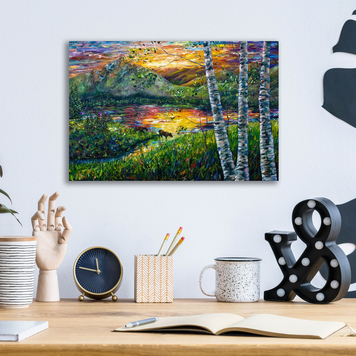 Epic Art 'Sleeping Meadow' by Lena Owens, Acrylic Glass Wall Art,16x12