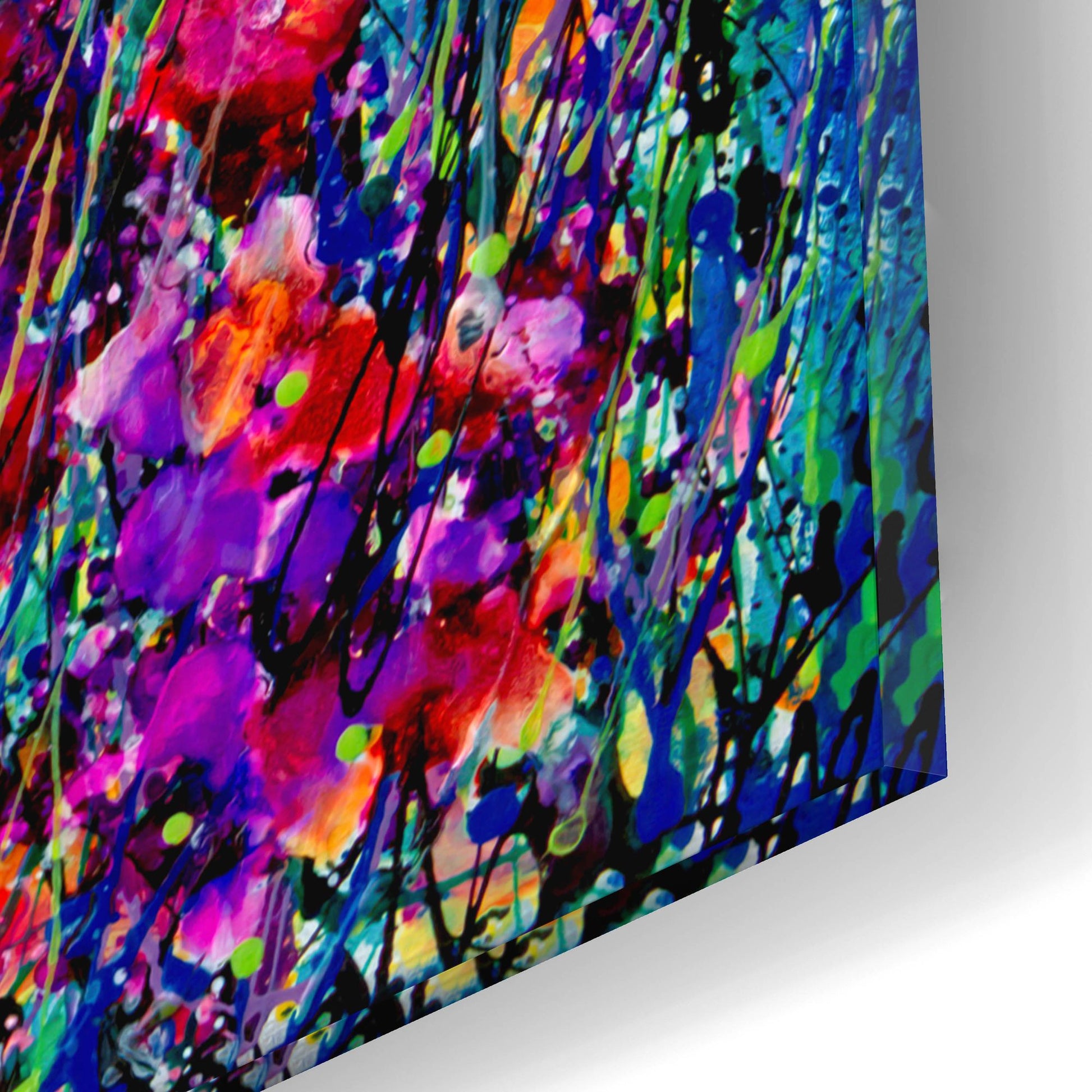 Epic Art 'The Breath of Summer Abstract' by Lena Owens, Acrylic Glass Wall Art,16x12