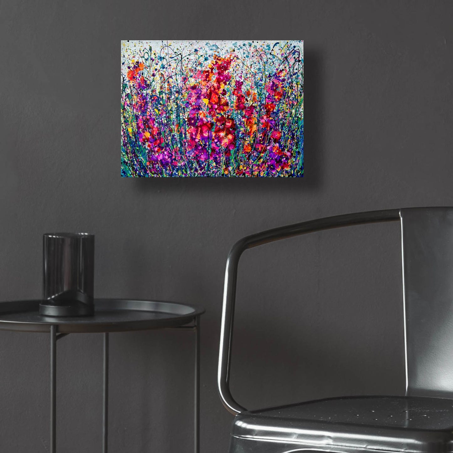 Epic Art 'The Breath of Summer Abstract' by Lena Owens, Acrylic Glass Wall Art,16x12