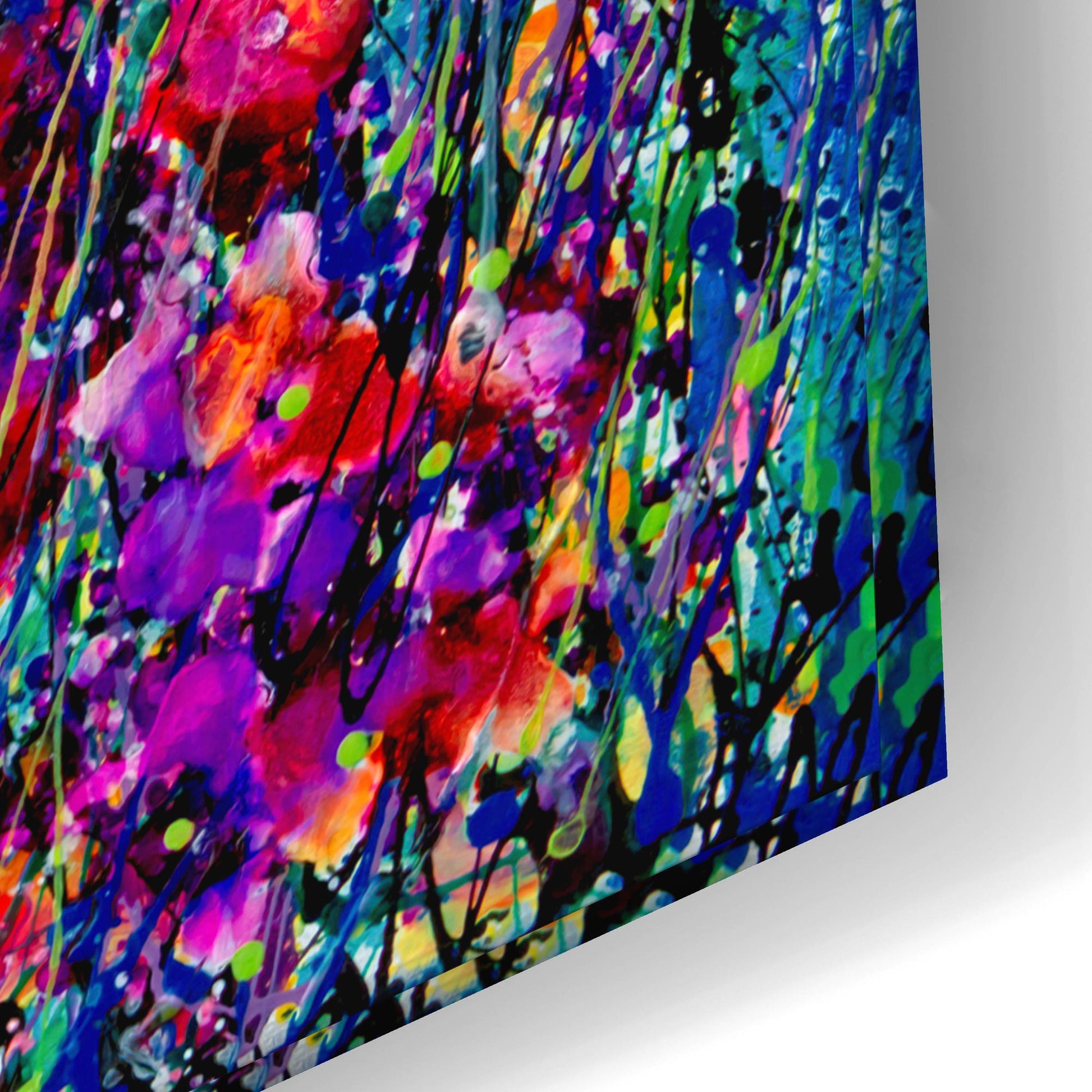 Epic Art 'The Breath of Summer Abstract' by Lena Owens, Acrylic Glass Wall Art,24x16