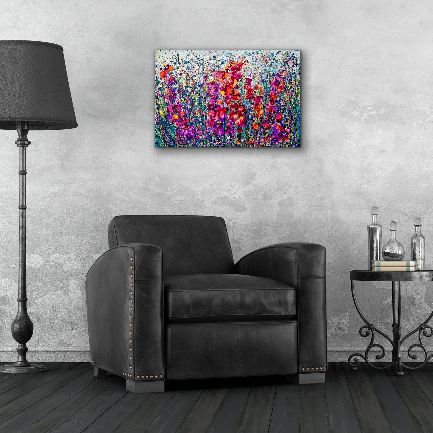 Epic Art 'The Breath of Summer Abstract' by Lena Owens, Acrylic Glass Wall Art,24x16