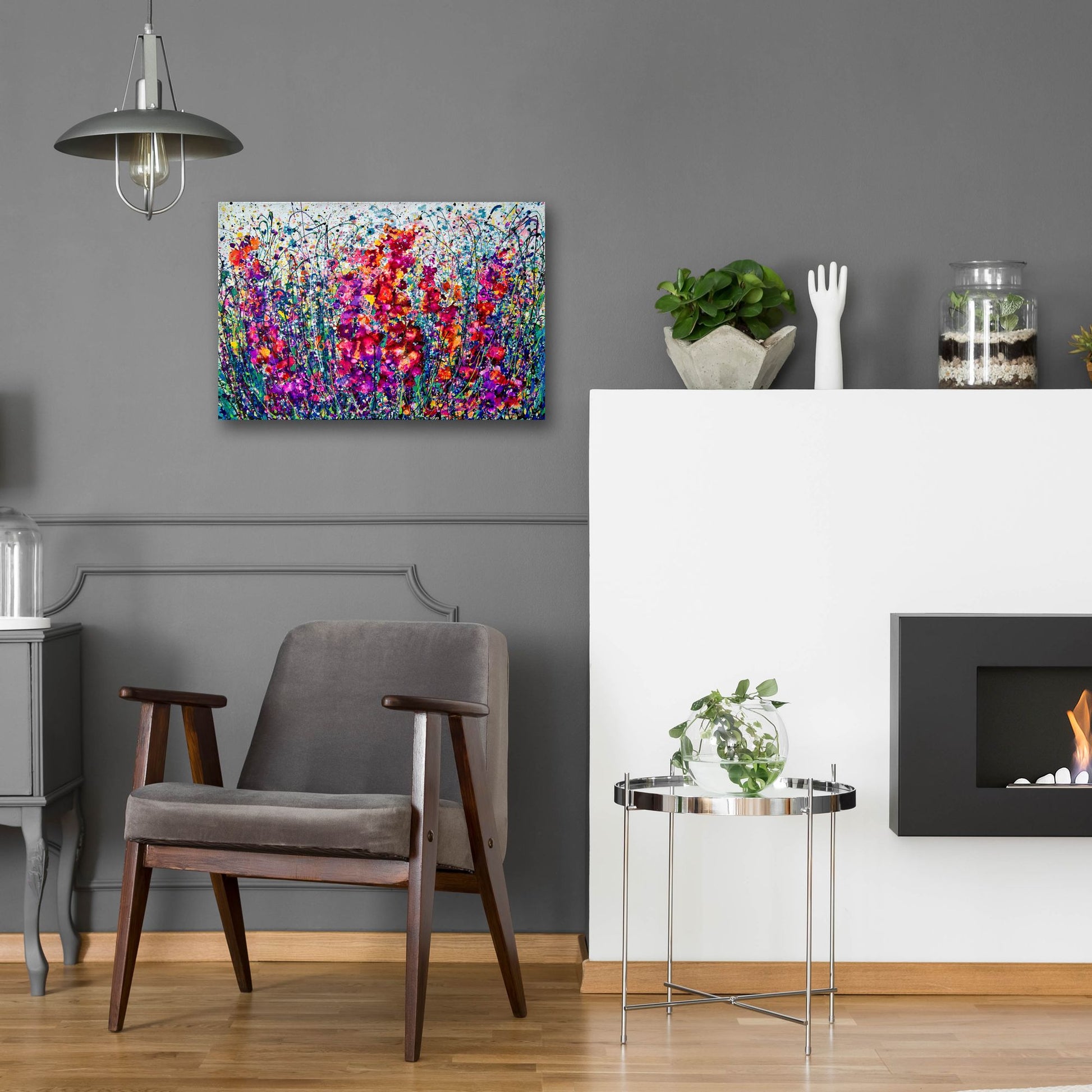 Epic Art 'The Breath of Summer Abstract' by Lena Owens, Acrylic Glass Wall Art,24x16