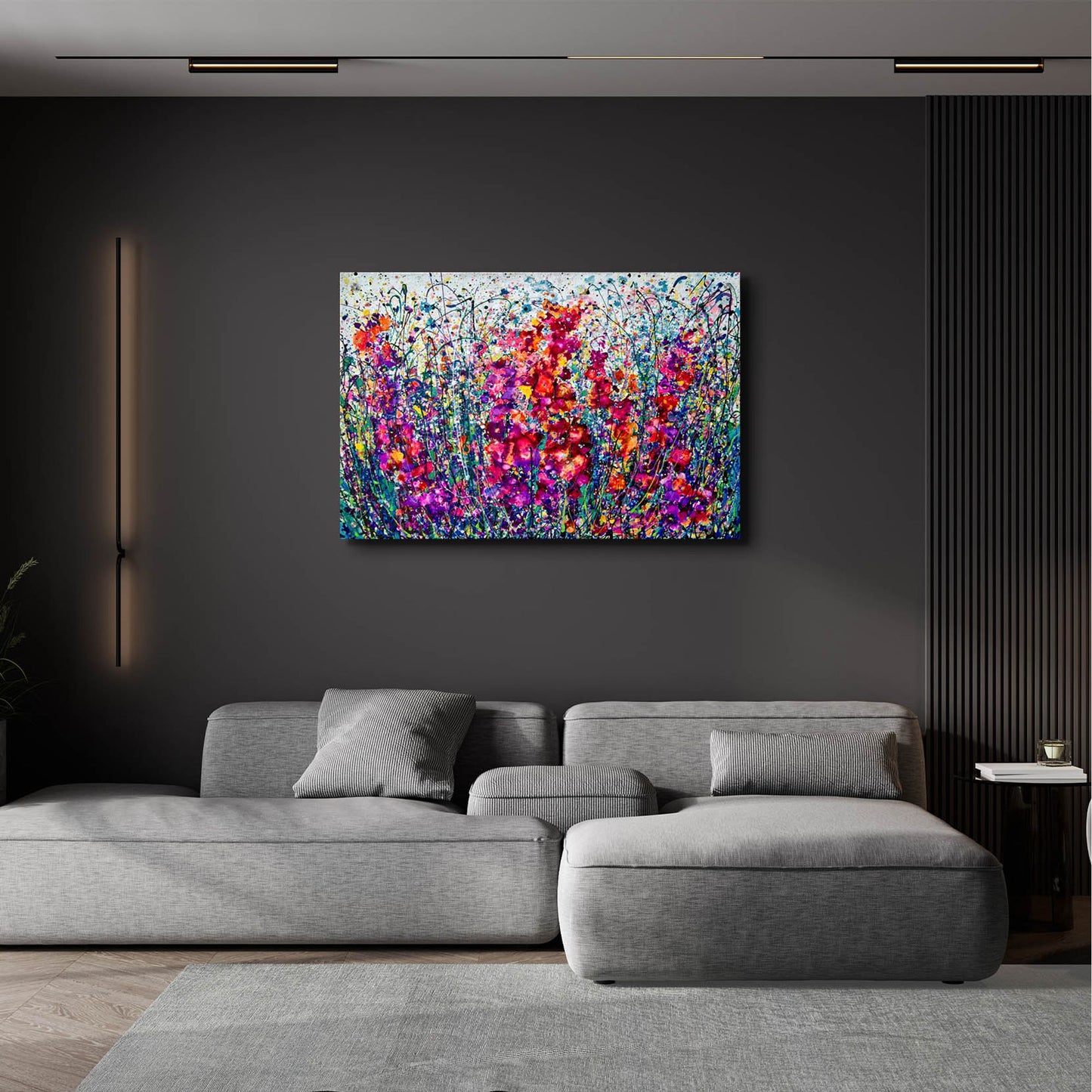 Epic Art 'The Breath of Summer Abstract' by Lena Owens, Acrylic Glass Wall Art,36x24