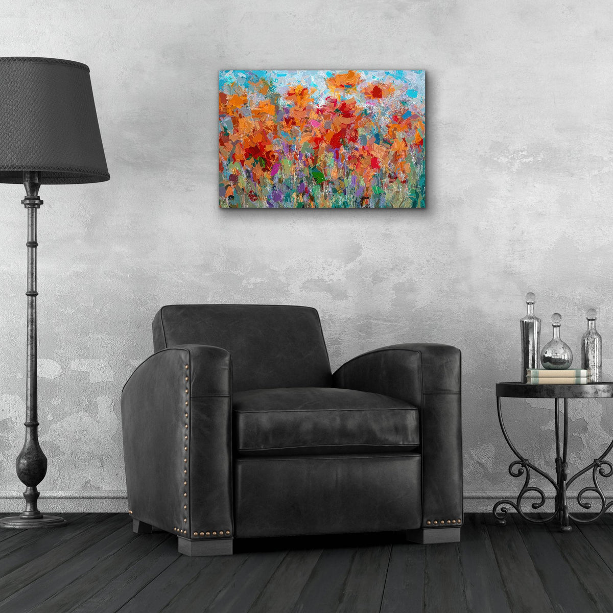 Epic Art 'The Visionary Poetry Abstract II' by Lena Owens, Acrylic Glass Wall Art,24x16