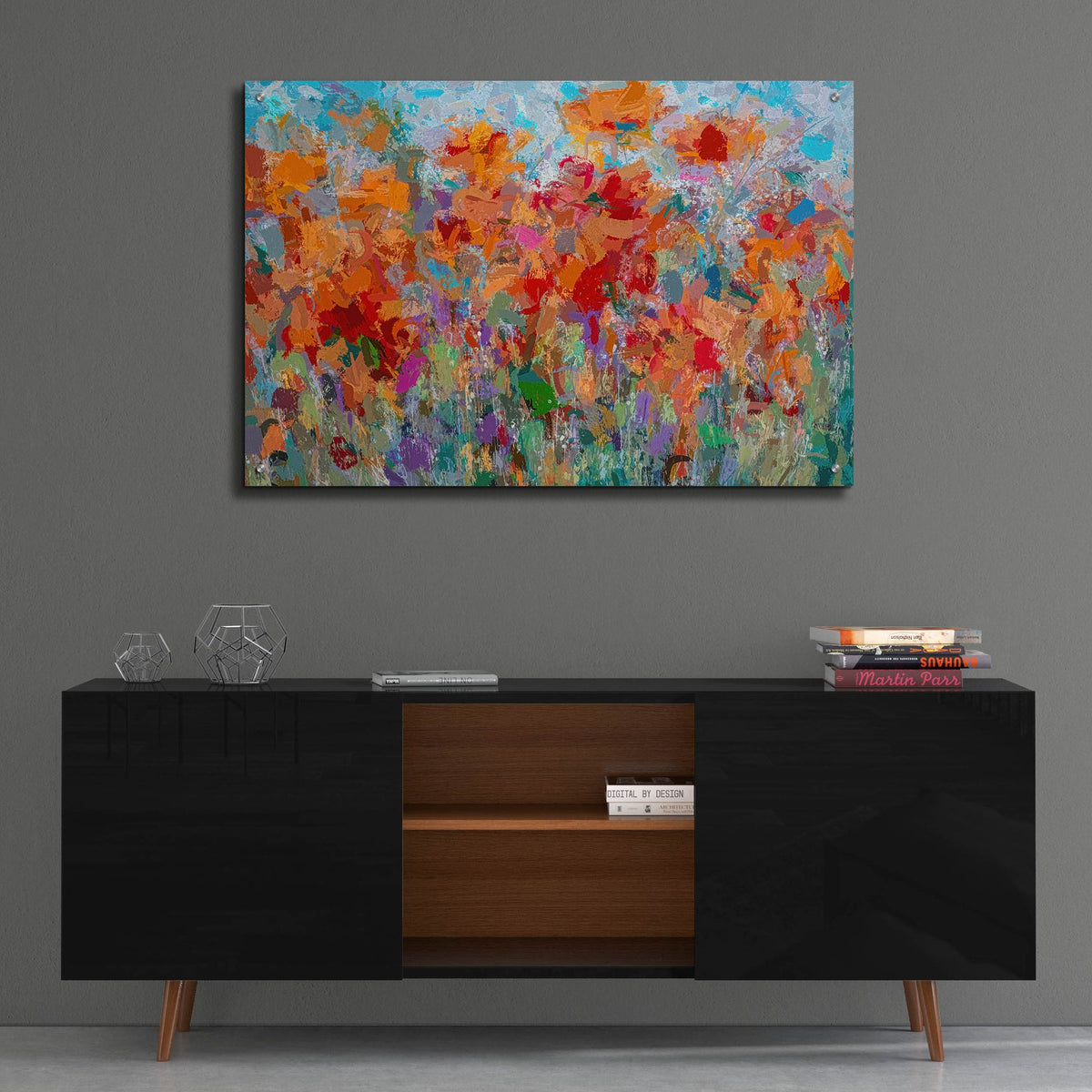 Epic Art 'The Visionary Poetry Abstract II' by Lena Owens, Acrylic Glass Wall Art,36x24
