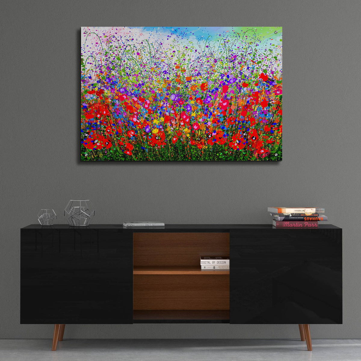 Epic Art 'Wildflower Celebration Meadow' by Lena Owens, Acrylic Glass Wall Art,36x24