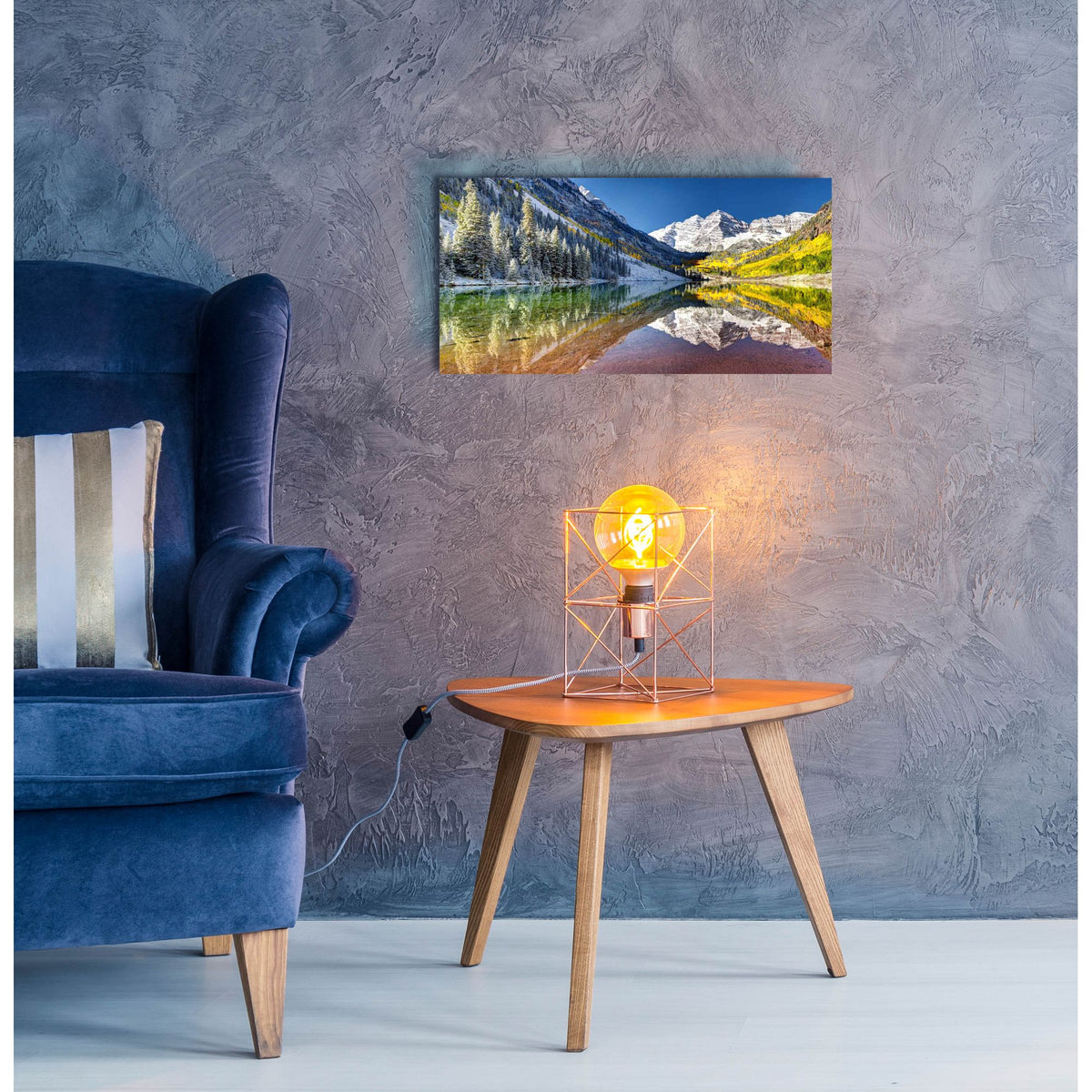 Epic Art 'Fall Season At Maroon Bells Panoramic' by Lena Owens, Acrylic Glass Wall Art,24x12