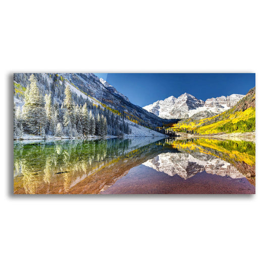 Epic Art 'Fall Season At Maroon Bells Panoramic' by Lena Owens, Acrylic Glass Wall Art