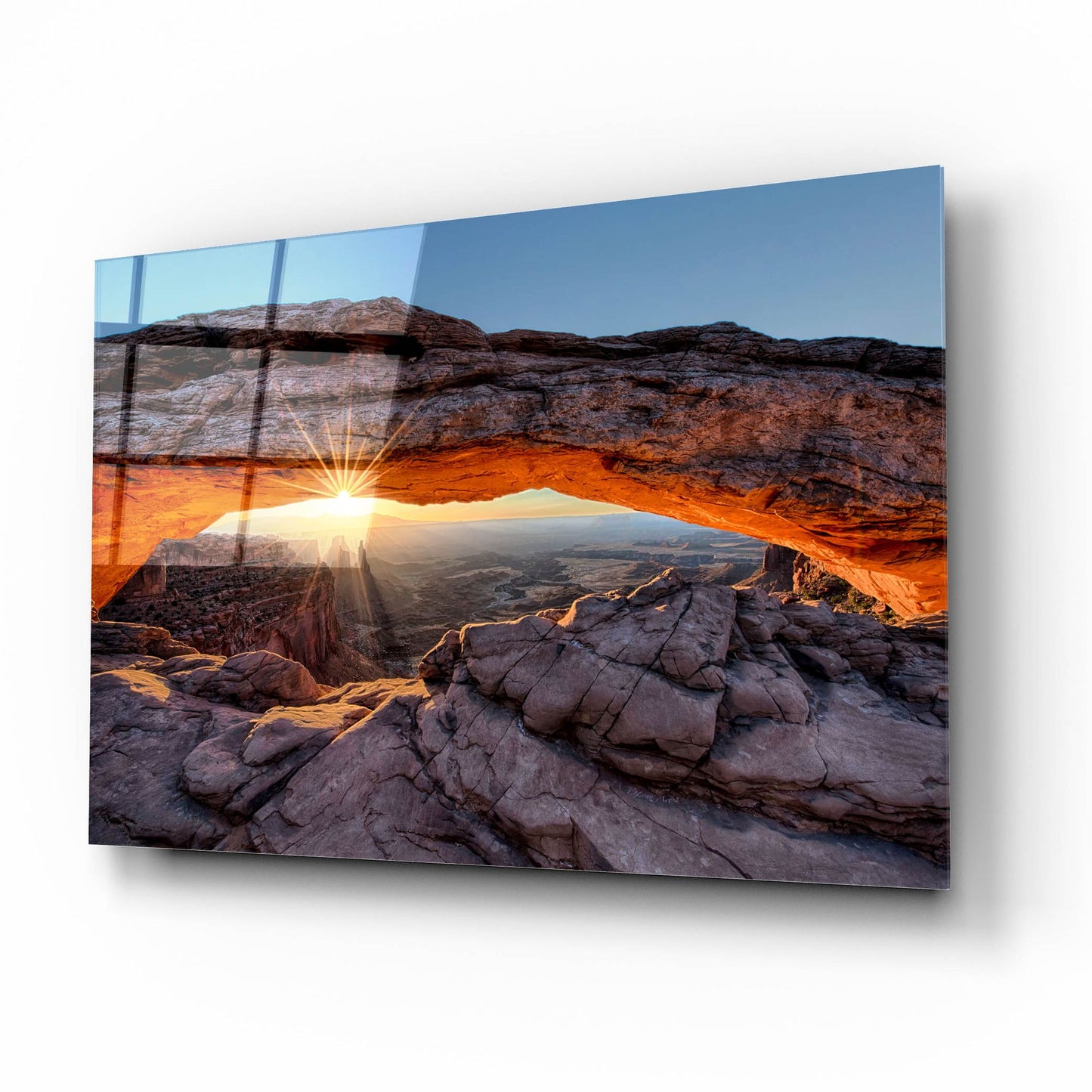 Epic Art 'Mesa Arch Sunburst Moab Utah copy' by Lena Owens, Acrylic Glass Wall Art,16x12