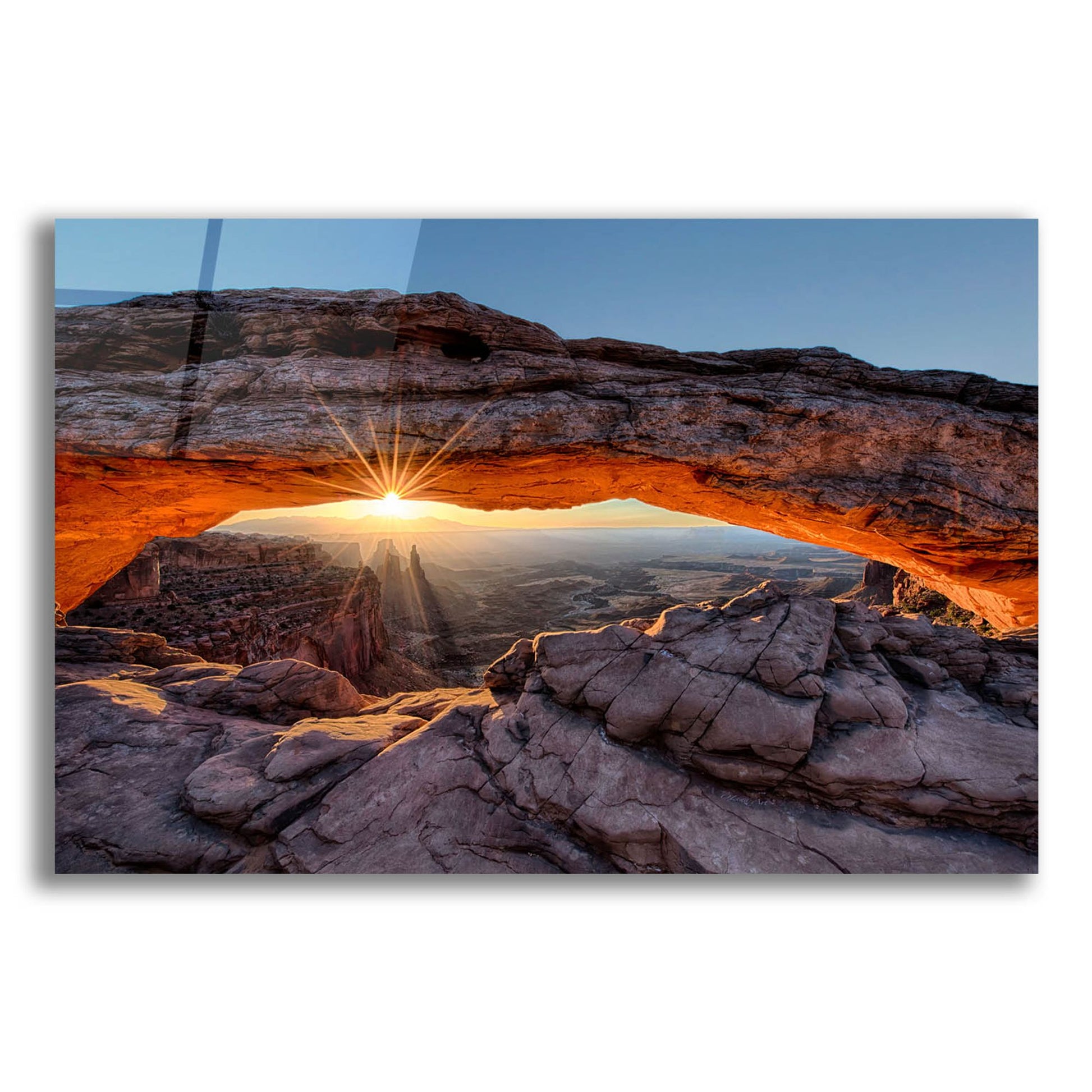 Epic Art 'Mesa Arch Sunburst Moab Utah copy' by Lena Owens, Acrylic Glass Wall Art,24x16