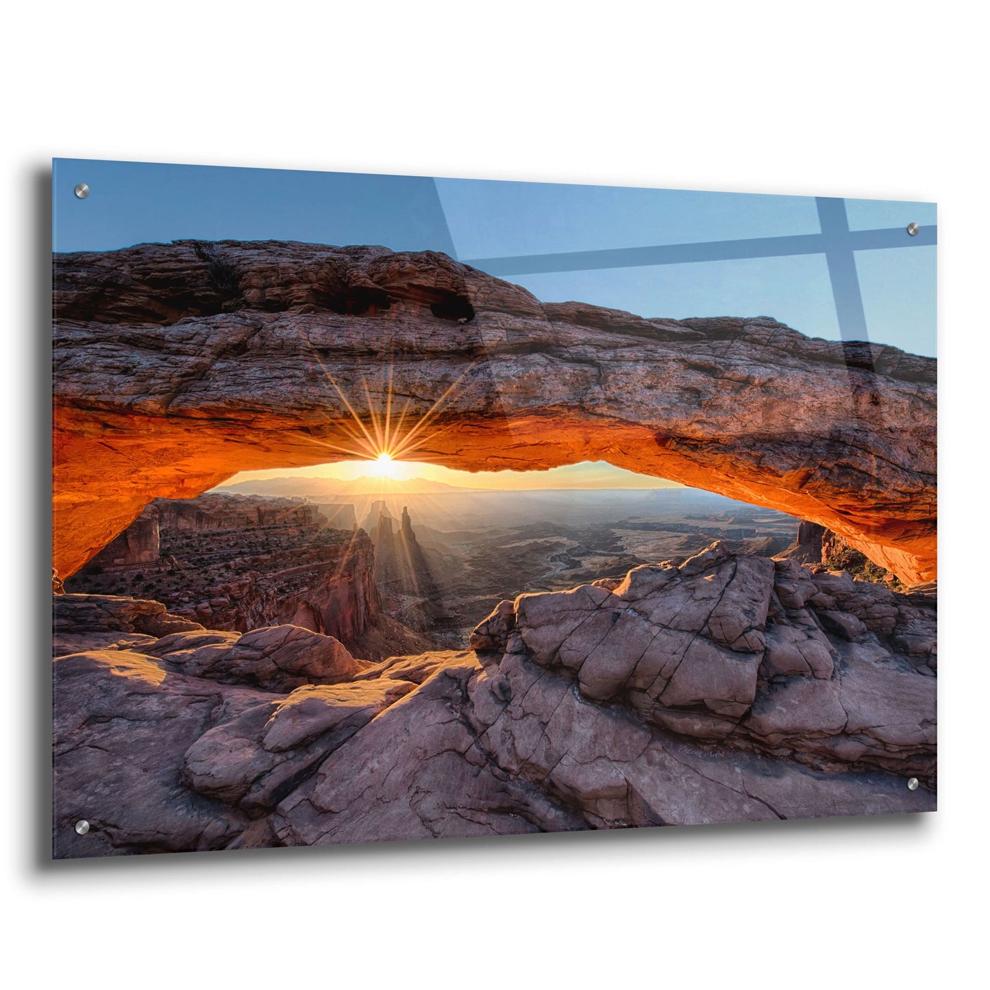 Epic Art 'Mesa Arch Sunburst Moab Utah copy' by Lena Owens, Acrylic Glass Wall Art,36x24