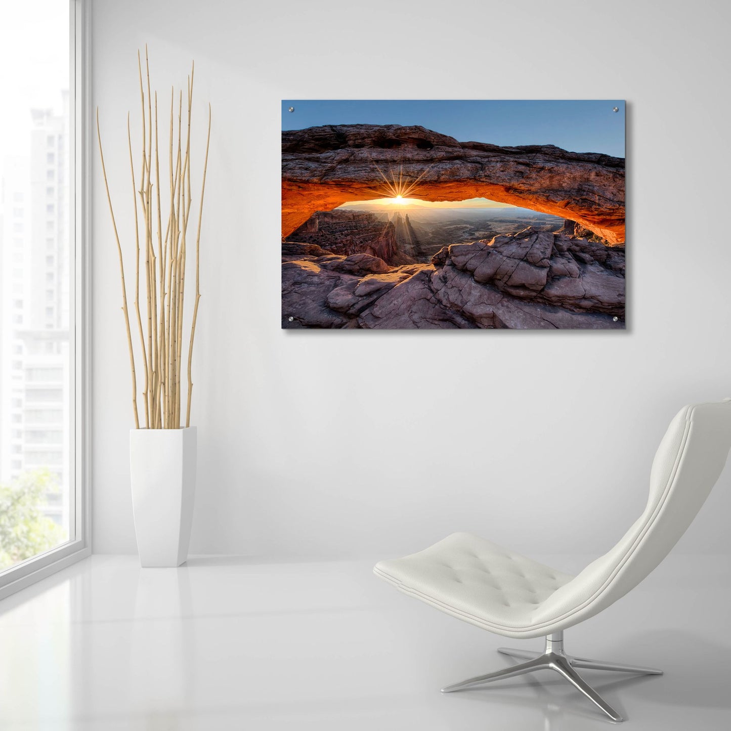 Epic Art 'Mesa Arch Sunburst Moab Utah copy' by Lena Owens, Acrylic Glass Wall Art,36x24