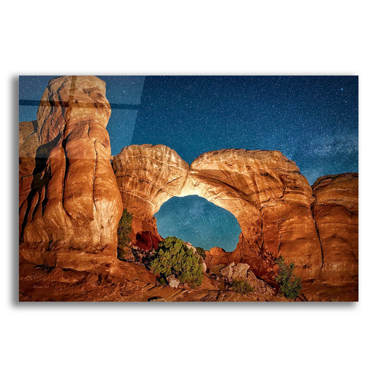 Epic Art 'Night Sky with Camel-like Rock Formations' by Lena Owens, Acrylic Glass Wall Art