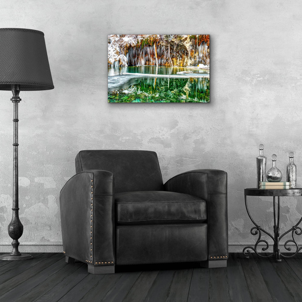Epic Art 'Serene Chill - Hanging Lake Colorado' by Lena Owens, Acrylic Glass Wall Art,24x16