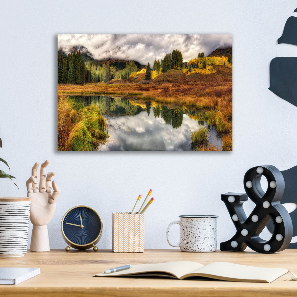 Epic Art 'Transition Of The Seasons In Rocky Mountains' by Lena Owens, Acrylic Glass Wall Art,16x12