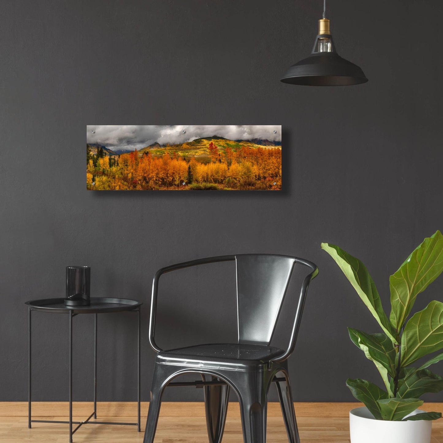 Epic Art 'Autumn Colors At Sunset in Crested Butte Panorama' by Lena Owens, Acrylic Glass Wall Art,36x12