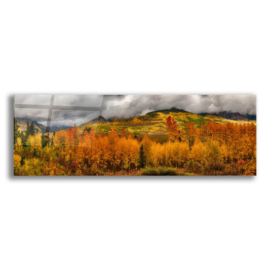 Epic Art 'Autumn Colors At Sunset in Crested Butte Panorama' by Lena Owens, Acrylic Glass Wall Art