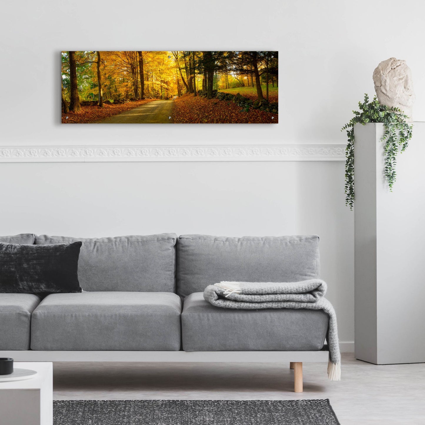 Epic Art 'Countryside Road Woodstock Vermont Panorama' by Lena Owens, Acrylic Glass Wall Art,48x16