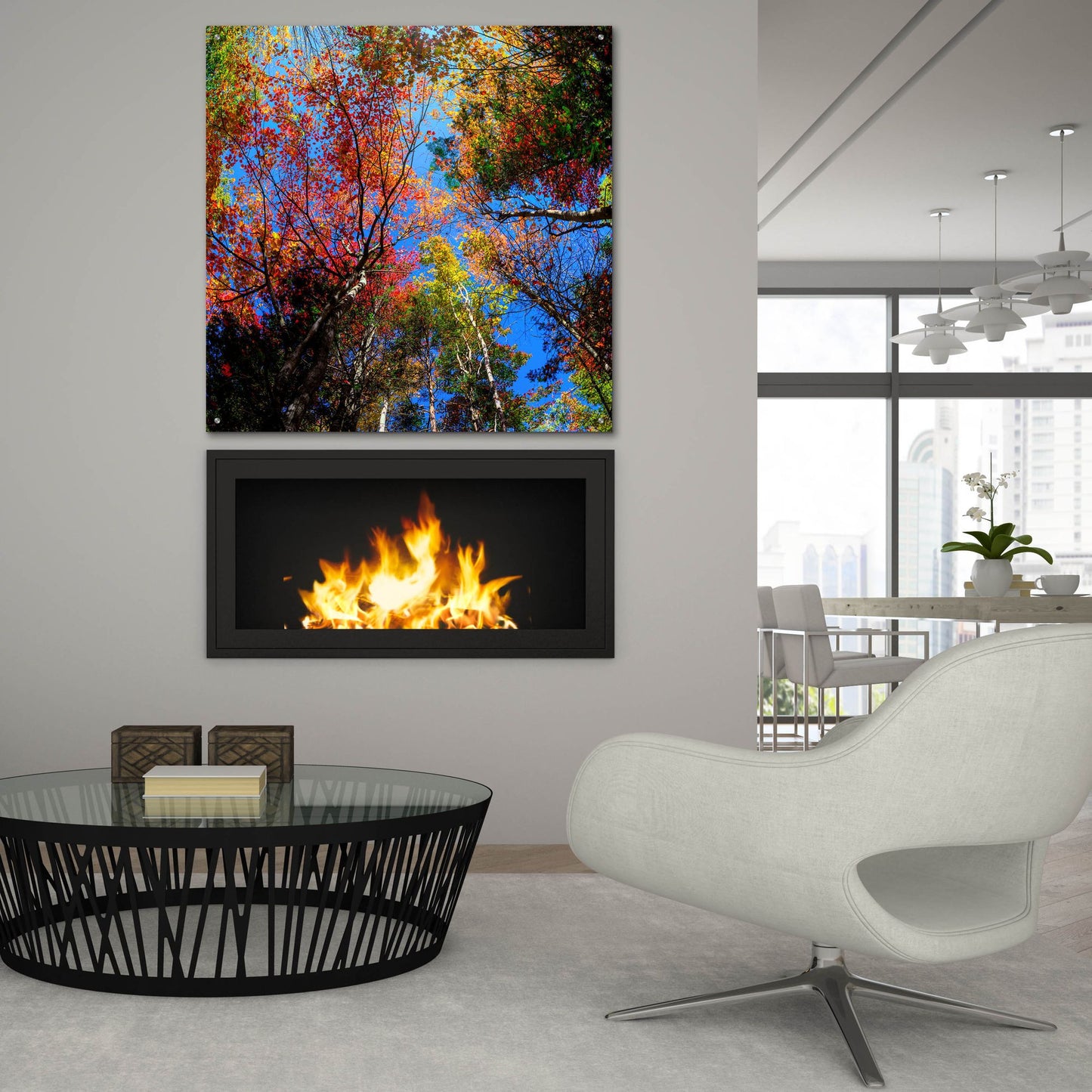 Epic Art 'Colorful Autumn' by Lena Owens, Acrylic Glass Wall Art,36x36