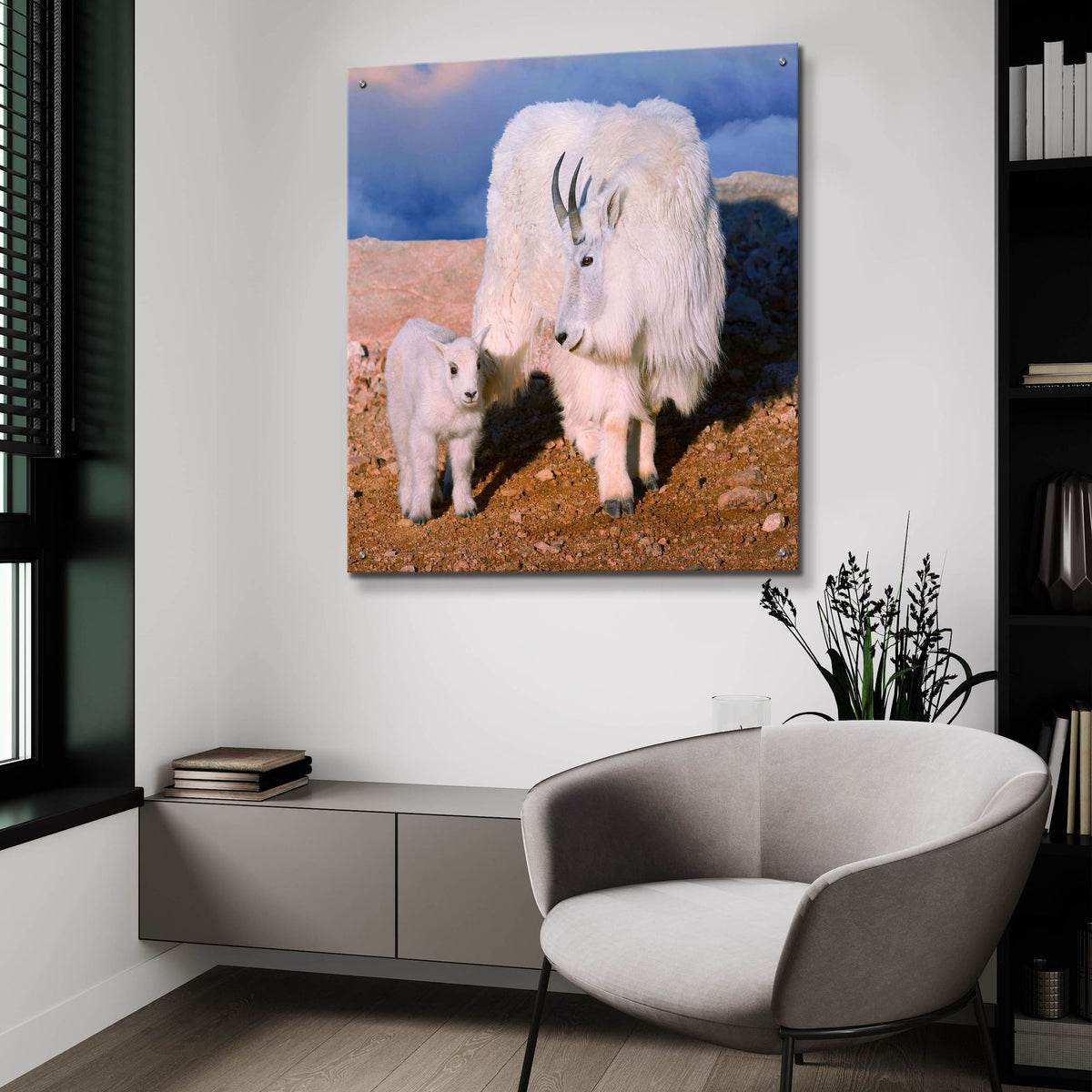 Epic Art 'Above The Clouds Mother and Kid' by Lena Owens, Acrylic Glass Wall Art,36x36