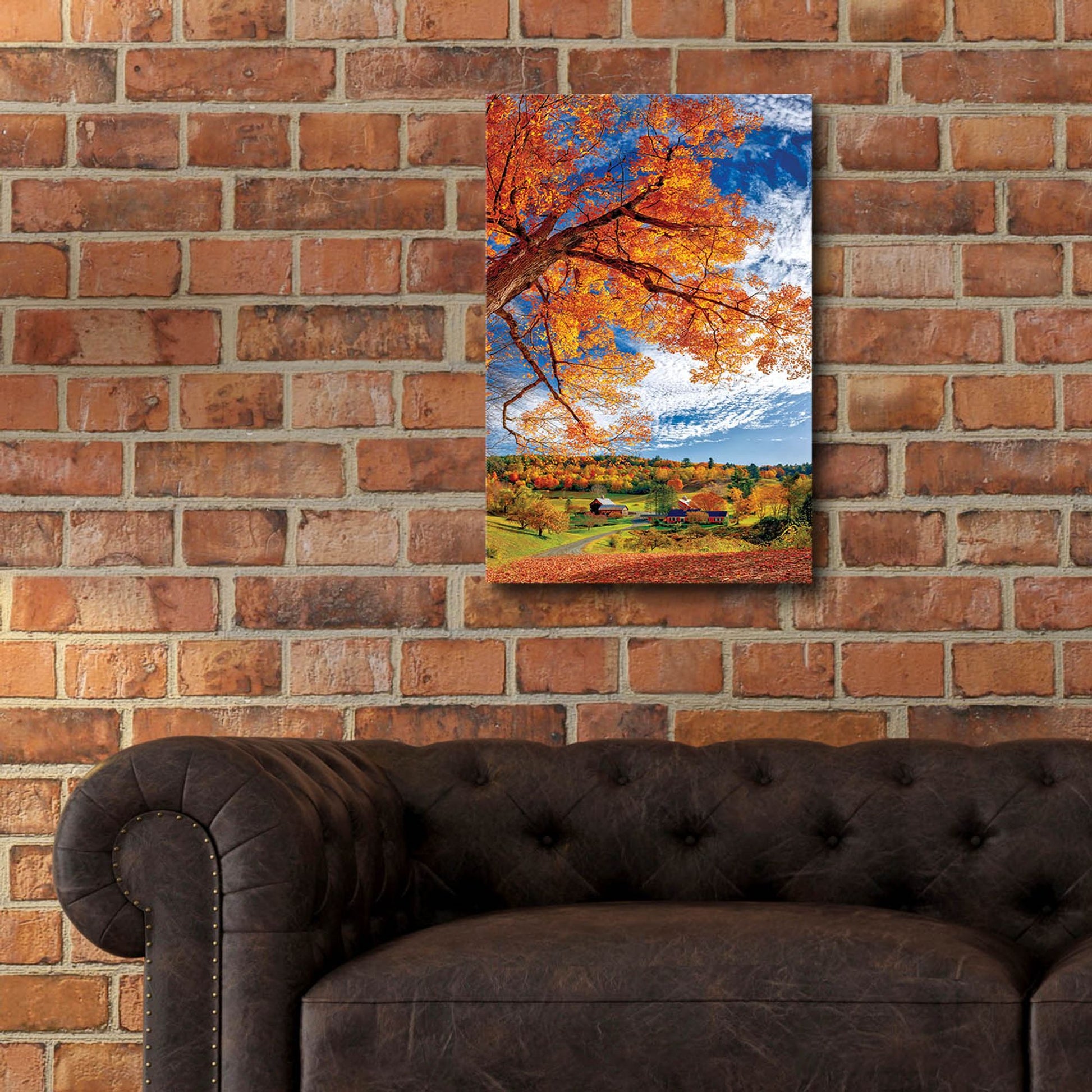 Epic Art 'Sleepy Hollow Farm Vermont Autumn' by Lena Owens, Acrylic Glass Wall Art,16x24