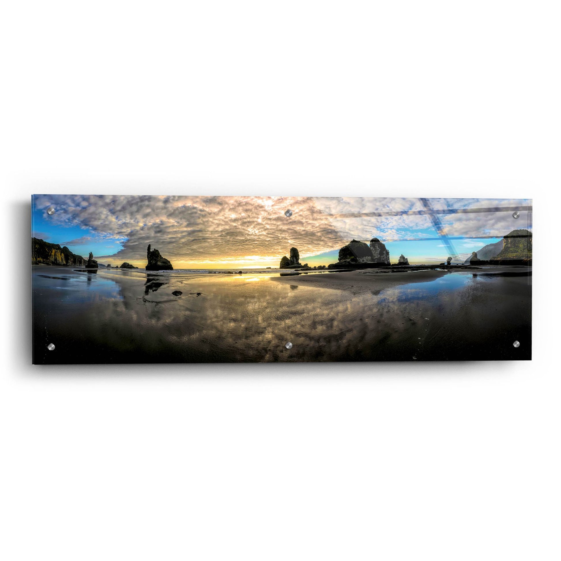 Epic Art 'Before Sunset' by Lena Owens, Acrylic Glass Wall Art,36x12